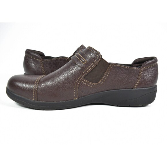 Clarks Cheyn Madi Brown Leather Slip On Shoes Size 9M - Picture 5 of 8